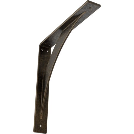 Ekena Millwork Legacy Steel Bracket, Antiqued Pale Gold 2"W x 14"D x 14"H BKTM02X14X14LEAPG
